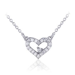 SNOWY HERITAGE สร้อยคอเงินแท้ 925 Silver Jewelry ประดับเพชร CZ PS2290 เคลือบทองคำขาว
