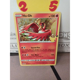 Pokemon Card "Ho-Oh Holo 001/025" ENG Celebrations