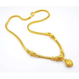 Thai Jewelry สร้อยคอ ทองคำ สร้อยสังวาลย์ หัวใจ ผู้หญิงโคลนนิ่ง งานชุบทองไมครอน ชุบด้วยเศษทองคำแท้ 96.5 % น้ำหนัก 2 บาท