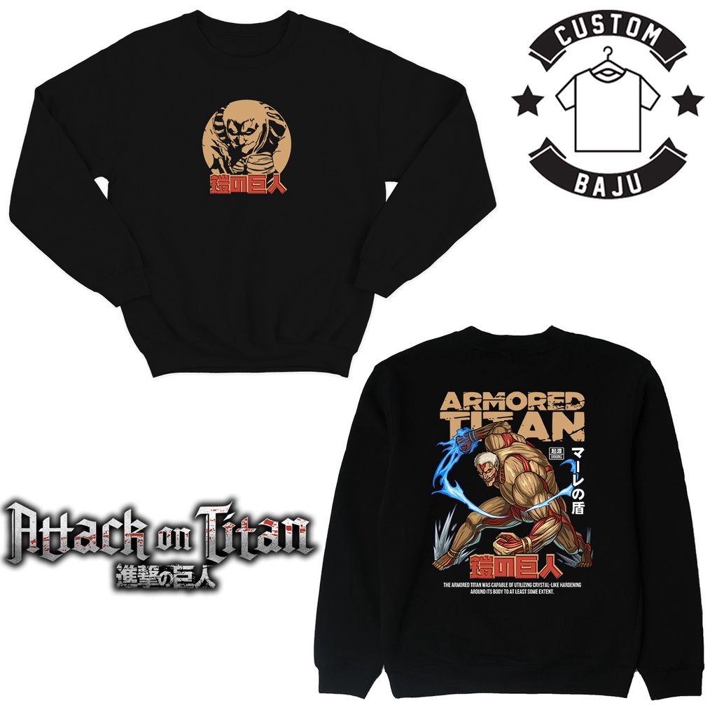 เสื้อกันหนาว Crewneck Armored Titan Reiner Braun Anime Attack on Titan 174