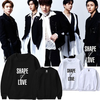 เสื้อกันหนาว คอกลม พิมพ์ลายอัลบั้ม MONSTA X Mini 11 SHAPE of LOVE สไตล์เดียวกับที่รองรับการร้องเพลง