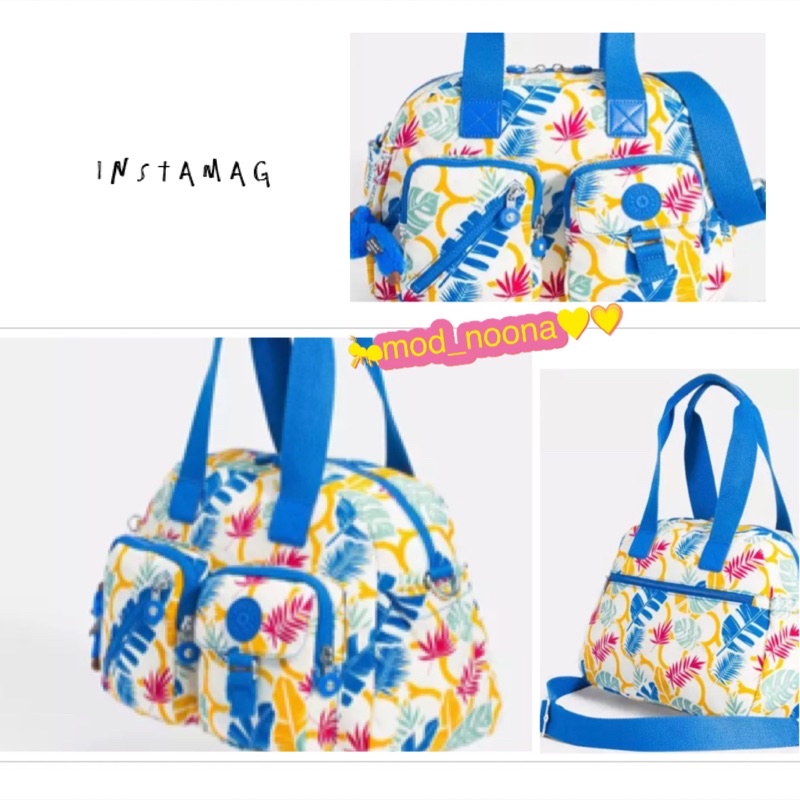 👜💙Kipling ของแท้100% Fจากช้อปเซ็นทรัล💛👜กระเป๋าสะพายข้าง รุ่น DEFEA สี Urban Garden มือ2สภาพดีมากไม่มีตำหนิ