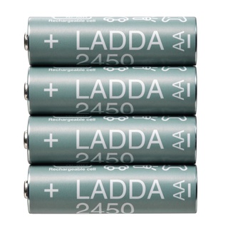 IKEA (อิเกีย) ถ่านไฟฉาย ถ่านชาร์จ 2A, 3A / แบตเตอรีชาร์จไฟได้ 1.2V จำนวน 4 ก้อน