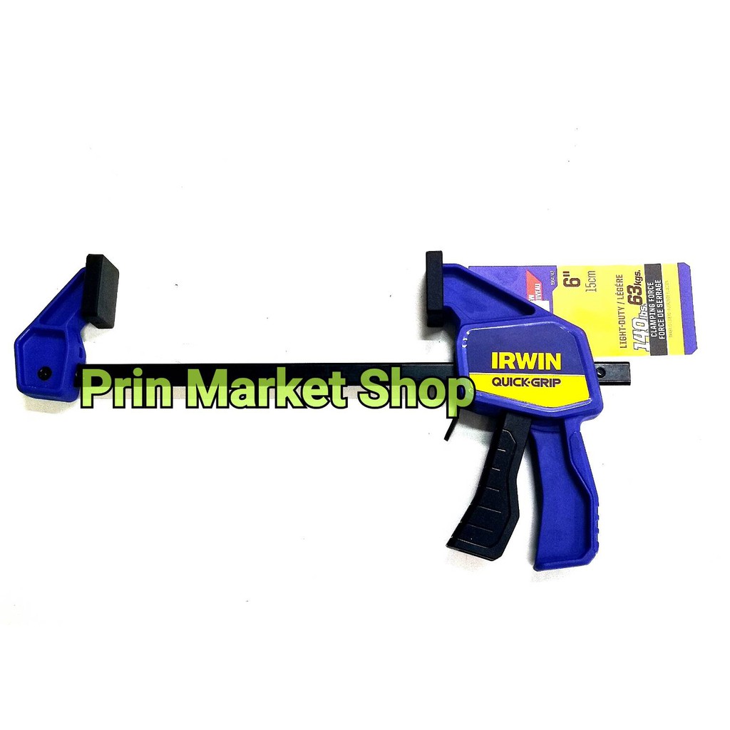 IRWIN Quick-grip แคล้มจับงาน ปากกาจับงาน แคล้มจับงานไม้ 6 นิ้ว  Mini  สีน้ำเงิน / 1 อัน  แรงบีบสูงสุ