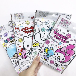 หน้ากากอนามัยเด็ก แบบพลีต ลาย Sanrio Japan