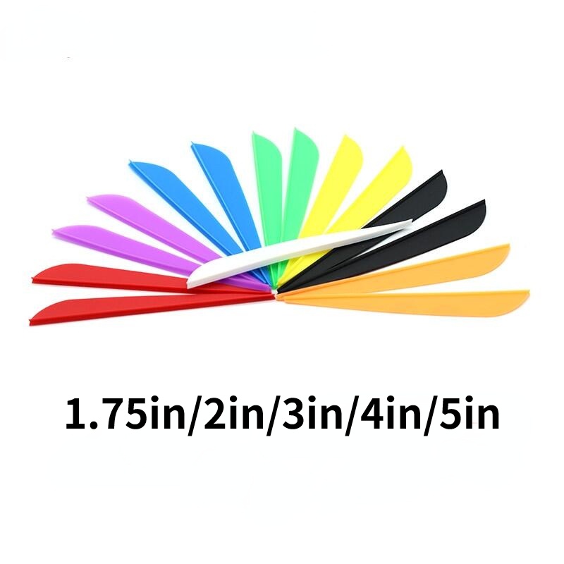 60 ชิ้น 2 / 2.5 / 3 / 4 / 5 นิ้ว DIY ลูกศร Feather TPU Vans Arrow Feather Fletching สําหรับ Arrow Shaft DIY