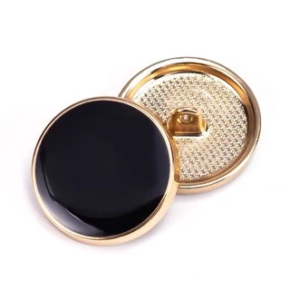กระดุมโลหะ ทรงกลม เรียบง่าย สําหรับตกแต่งเสื้อเชิ้ตผู้หญิง 10 ชิ้น