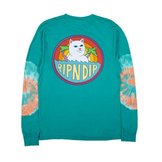 SLUM LTD - RIPNDIP Tidal LS Teal Elbow Wash