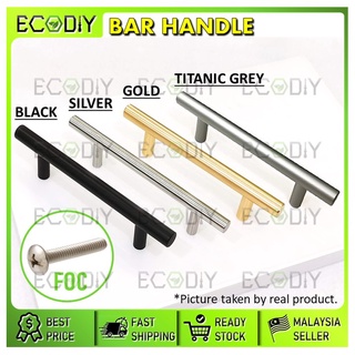 Ecodiy SOLID มือจับประตูตู้ ลิ้นชัก เฟอร์นิเจอร์ สไตล์เยอรมัน พร้อมสกรู 22 มม. 6 นิ้ว -40 นิ้ว