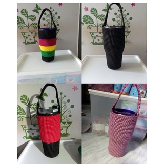 ถุงถักใส่แก้วน้ำเยติ และแก้วกาแฟ***แจ้งเลือกแบบ เลือกสี ในแช…