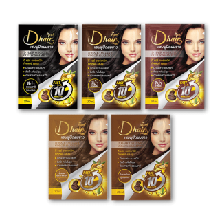 **พร้อมส่ง**ดีแฮร์ Dhair แชมพูปิดผมขาว ปิดผมขาว แชมพู ปิดหงอก สารสกัดจากธรรมชาติ ครบ5สี แท้ สินค้าขายดี