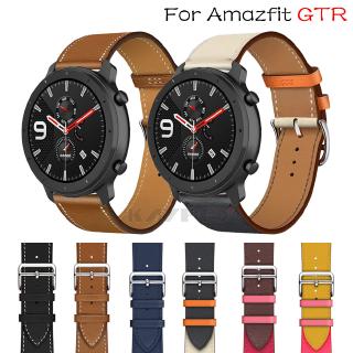 สายนาฬิกาข้อมือหนังวัวแท้สําหรับ for xiaomi huami Amazfit GTR 4/GTR 3/3Pro / GTR 2/2e/2eSIM / GTR 47 มม/42 มม