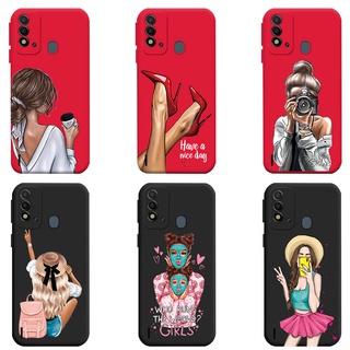 Itel P37 Vision 2S เคส Super Mom Baby Fashion Girls Cover Silicone Candy Tpu Soft Jelly Phone Case