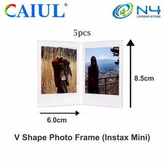 Caiul กรอบรูปอะคริลิคใส รูปตัว V สําหรับฟิล์ม Instax Mini