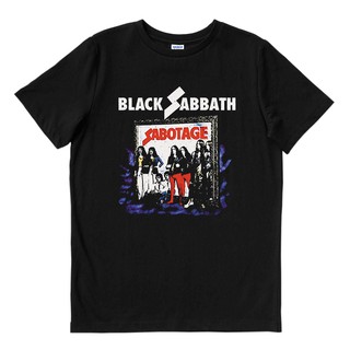 เสื้อยืดผู้ชาย Sabbath สีดํา - SABOTAGE | เสื้อยืด พิมพ์ลายวงดนตรี | เพลงเมอร์ช | Unisex | เสื้อยืด พิมพ์ลายดนตรี | ร็อค