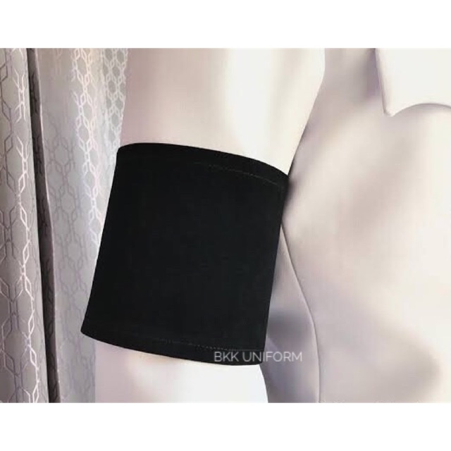 ปลอกแขนไว้ทุกข์ สีดำ สำหรับชุกปกติขาวหรือชุดงานพิธี