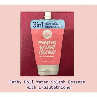 [ยกกล่อง] เซรั่ม เซรั่มบำรุงหน้า ครีมบำรุงหน้า Cathy Doll Water Splash Essence With L-glutathione  (ครีมน้ำแตก) เนื้อครีมมีส่วนผสมจากน้ำแร่ออนเซนบนเทือกเขาสูงในเกาหลี ที่ช่วยเพิ่มความชุ่มชื่นให้แก่ผิวหน้า ทำให้รู้สึกสดชื่น และบางเบา ปราศจากความเหนอะหนะ