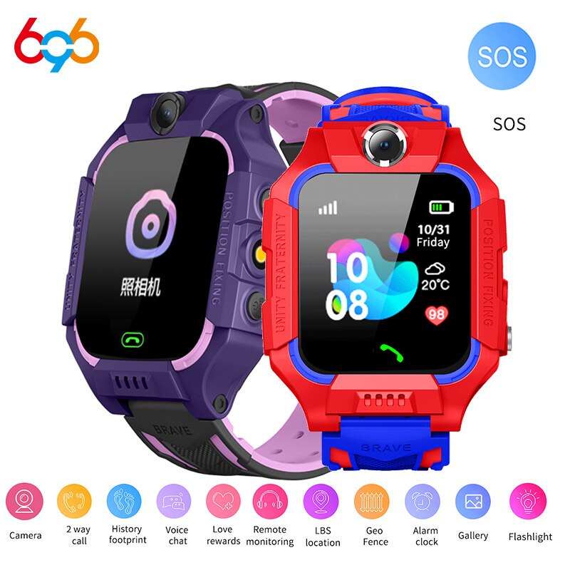 Q19 เด็กสมาร์ทนาฬิกา LBS Location กันน้ํา Smartwatch นาฬิกาเด็ก Q88 เด็ก SOS กล้องสองทาง Call Voice 