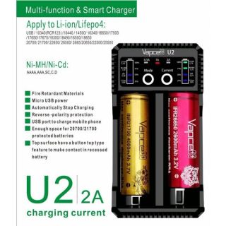 เครื่องชาร์จถ่าน Vapcell U2 Type-C