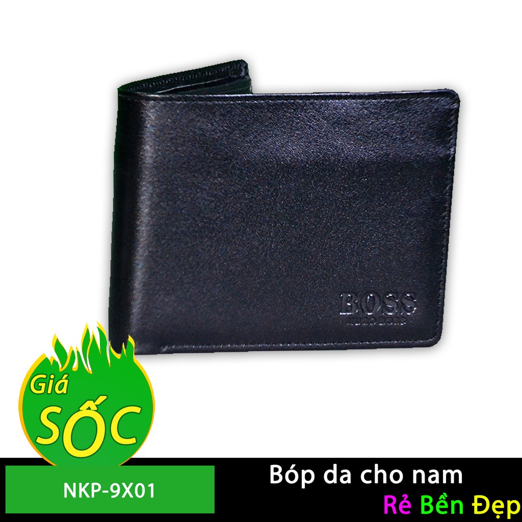 กระเป๋าสตางค์หนังผู้ชายเหมาะสําหรับพนักงานออฟฟิศและวัยใส - NKP-9X01 (สีดํา)