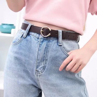 พร้อมส่ง!! เข็มขัดสไตล์เรียบง่าย สไตล์เกาหลี แฟชั่นสำหรับผู้หญิงและผู้ชาย เข็มขัดหนังPU（ P10 ）