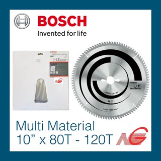 ใบเลื่อยวงเดือน BOSCH 10" 80 ฟัน - 120 ฟัน MULTI MATERIAL มิเนียม