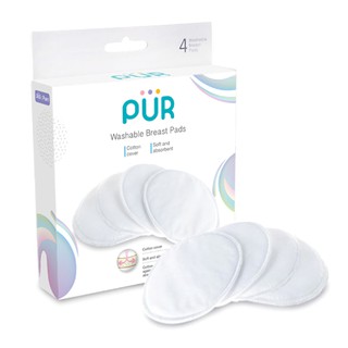 Pur Washable Breast Pads แผ่นซับน้ำนม แบบซักได้ แพ็ค 4 ชิ้น