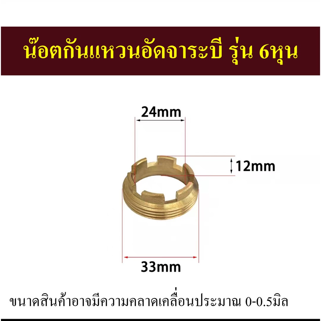 น๊อตกันแหวนอัดจาระบี ปั๊ม3สูบ6หุน/1นิ้ว/1นิ้ว2หุน/1.5นิ้ว อะไหล่สำหรับเครื่องพ่นยา3สูบ ปั๊มสามสูบ ราคา ถูกที่สุด ดีลบีเคเค แกลเลอรีภาพที่ 2