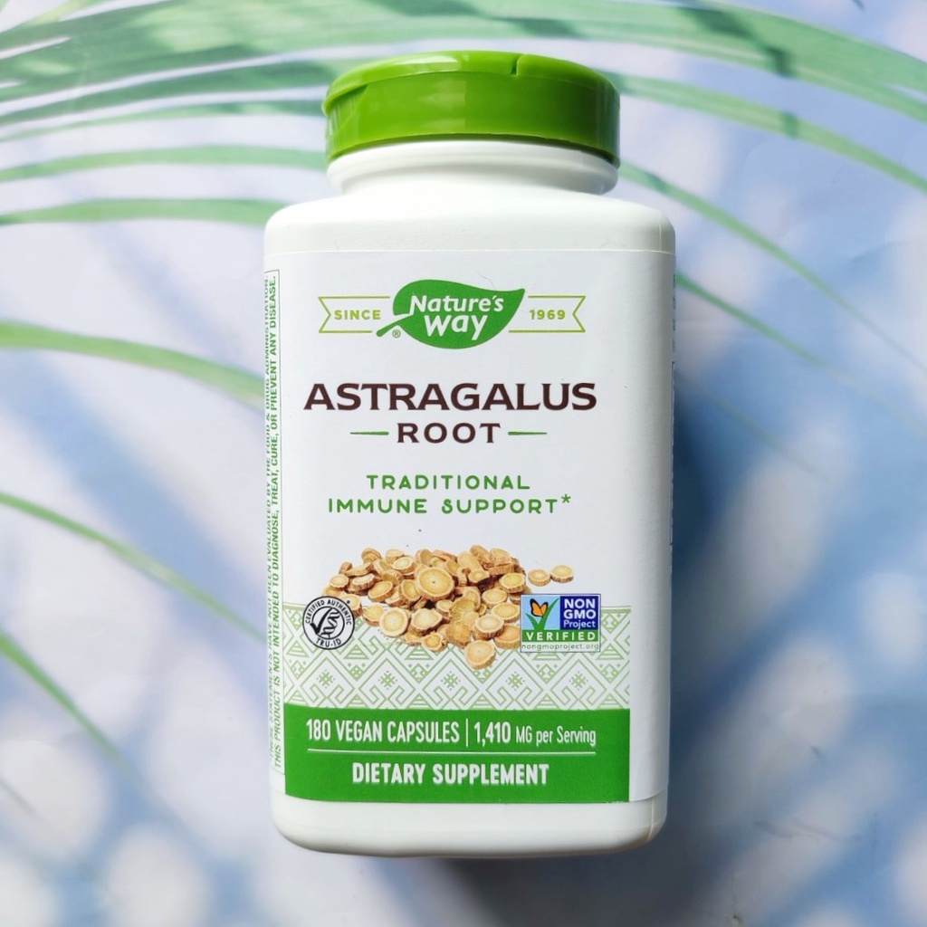 อึ้งคี้ แอสทรากาลัส Astragalus Root 1,410 mg 180 Veg Capsules (Nature's Way®)
