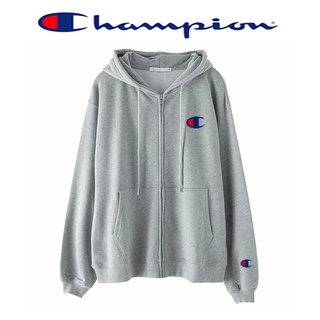 [M-5XL] Champion เสื้อแจ็คเก็ตสีทึบ เสื้อกันหนาวมีฮู้ด เสื้อกันหนาวนักเรียนเกาหลี เสื้อกันหนาวหมวกกำมะหยี่