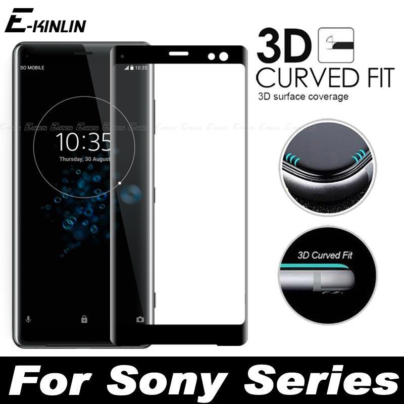 ฟิล์มกระจกนิรภัยกันรอยหน้าจอ ขอบโค้ง 3D สําหรับ Sony Xperia XZ3 XZ2 XZ1 XZ Premium X Compact XZS XA2 XA1 XA Ultra Plus #4