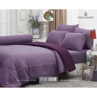 ชุดเครื่องนอนฟาวเท่น(Fountain เครือทิวลิป) สีพื้นทูโทน ทอละเอียด 300 เส้นด้าย