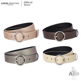 Louis Montini เข็มขัดผู้หญิง Women Belt เข็มขัดพียู MPU10