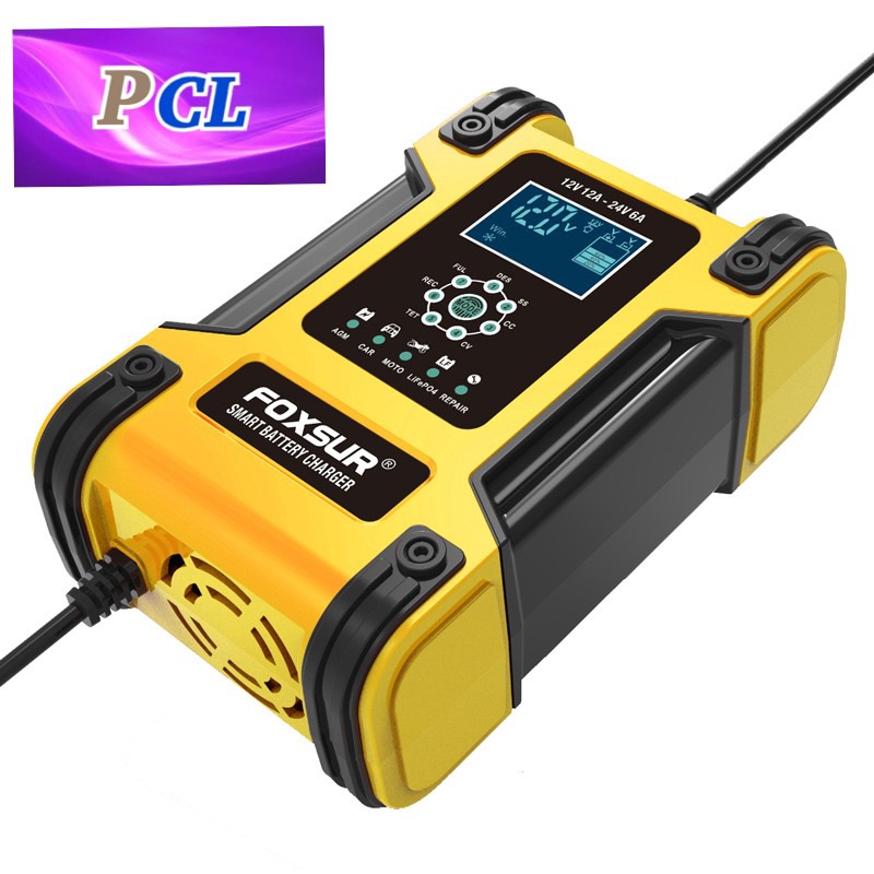FBC122412D 12V 12A /24V 6A FOXSUR Battery Charger เครื่องชาร์จแบตเตอรี่