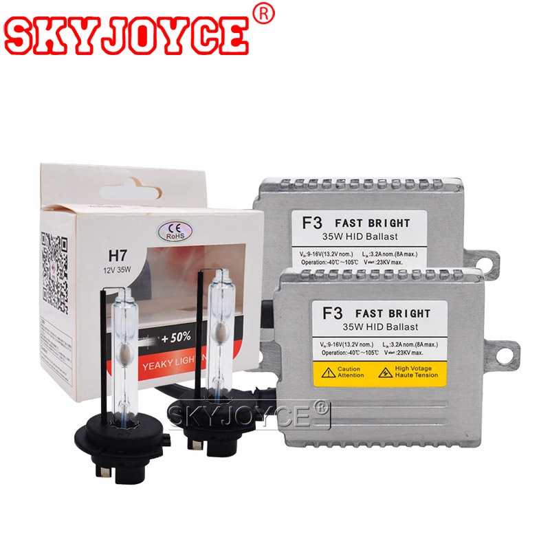 SKYJOYCE Yeaky H11 HB3 9005 9006 D2H Xenon Bulb Kit 12V 35W DLT Fast Bright HID Ballast Auto HID