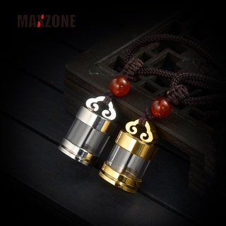 Maxzone สร้อยคอสเตนเลส จี้รูปขวดแก้ว เถ้า ของที่ระลึก