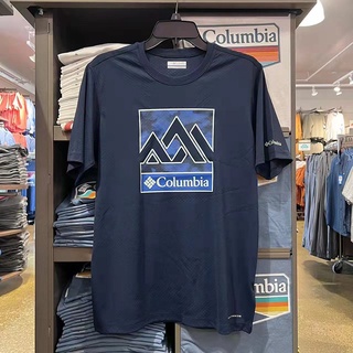 Columbia เสื้อยืดลําลอง แขนสั้น คอกลม ระบายอากาศ แห้งเร็ว สําหรับผู้ชาย