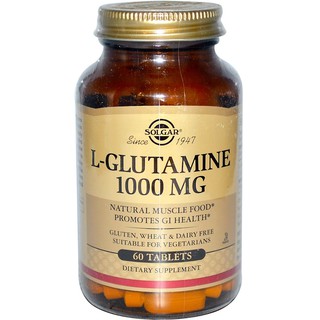 Solgar, L-Glutamine, 1000 mg, 60 Tablets แอลกลูตามีน