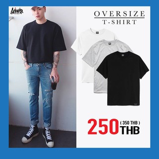 Just Say Bad ® เสื้อสีพื้น Oversize สีดำ, ขาว, เทา ลิขสิทธิ์แท้  OB