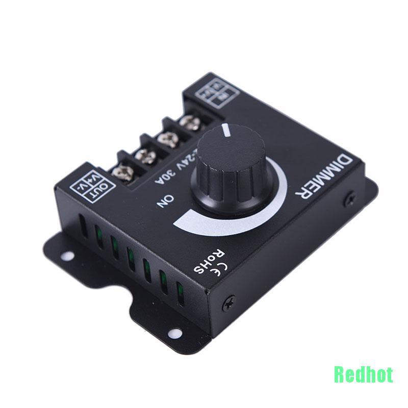 (Redhot) สวิตช์ควบคุมไฟหรี่ Led Dc12v 24V 30A สีดํา สําหรับ 1 ชิ้น