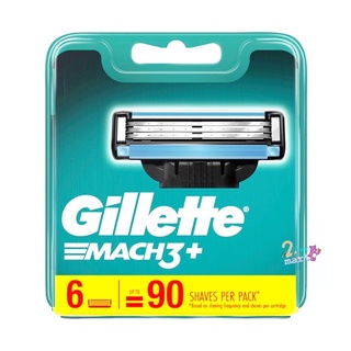 Gillette ยิลเลตต์ มัคทรี Mach3 - ใบมีดโกนหนวด สำรอง แพ็ค 6 ชิ้น