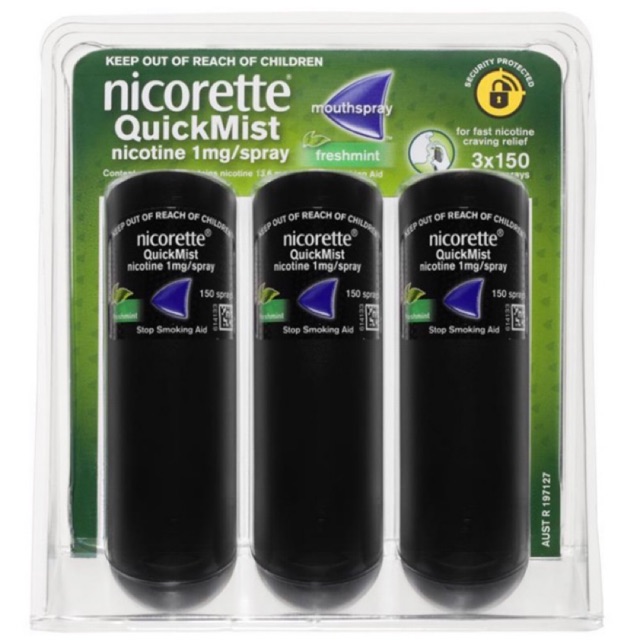 (สินค้าพร้อมส่ง)Nicorette Quit Smoking QuickMist Mouth Spray Freshmint