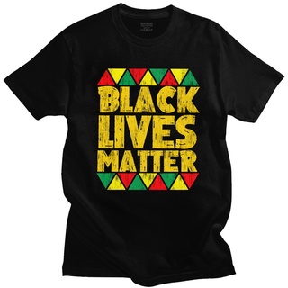 เสื้อยืดโอเวอร์ไซส์GILDAN [ขายดี] เสื้อยืดแขนสั้น คอกลม ผ้าฝ้าย 100% พิมพ์ลาย Lives Matter สไตล์วินเทจ คลาสสิก แอฟริกันอ