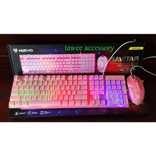 คีบอร์ด มีไฟ เมาส์ มีไฟ NUBWO Savitar NKM-623 Keyboard Mouse Combo ประกันศูนย์ 1 ปี