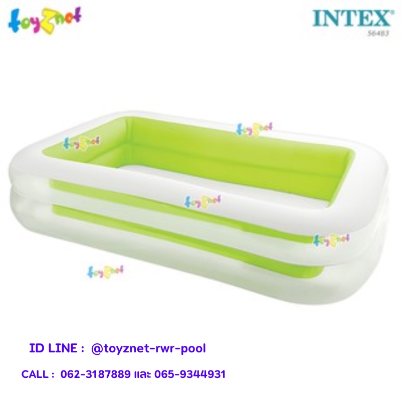 Intex สระเป่าลมแฟมิลี่ 2.62x1.75x0.56 ม. สีเขียว รุ่น 56483