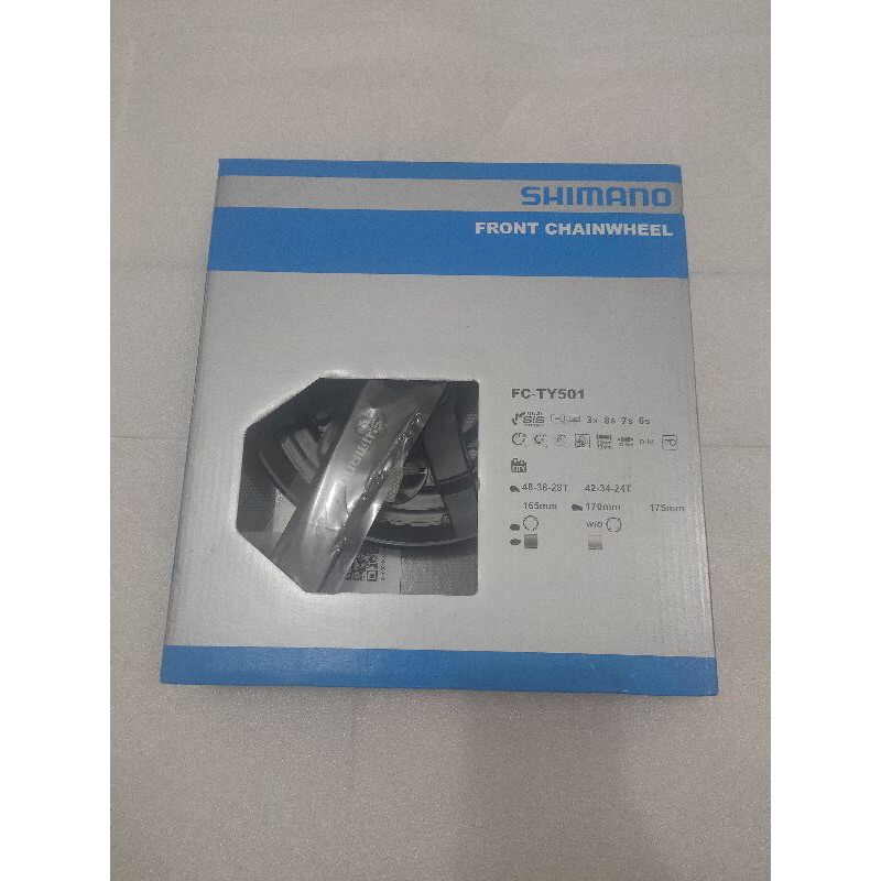 Shimano tourney TY501 48T ข้อเหวี่ยงจักรยานเสือภูเขา 3 สปีด