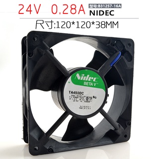 NIDEC TA450DC B31257-16A 12 ซม. 24V 0.28A 12038 พัดลมอินเวอร…