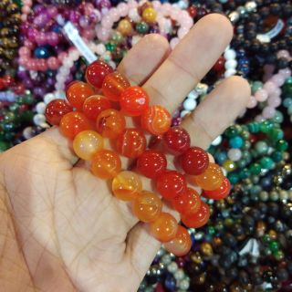 Orange Agate หินนำโชค 🔥ร่ำรวยเงินทอง สร้อยข้อมือหินนำโชค