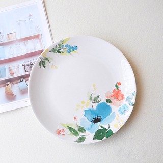 flowers plate จานลายดอกไม้