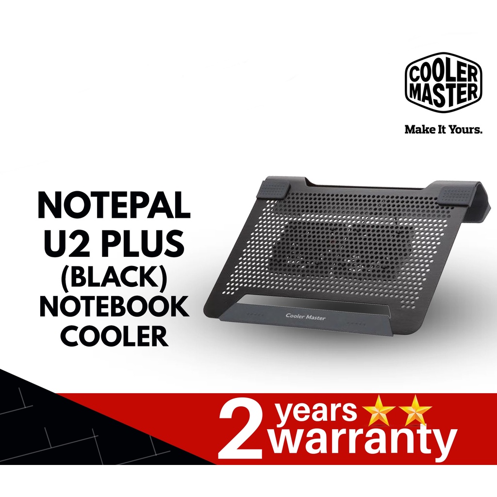 พัดลมรองโน๊ตบุ๊ค Cooler Master NotePal U2 PLUS Laptop Cooling Pad ประกัน 2 ปี